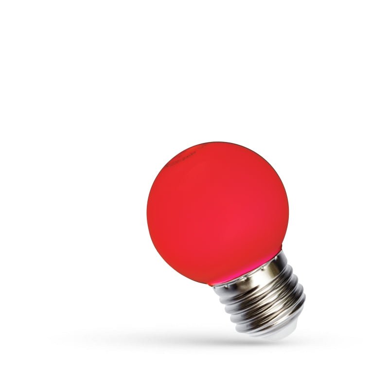 Spektrum LED G45 Lampe rot E27 230V 1W - energieeffiziente Stimmungsbeleuchtung, 17000h Lebensdauer, 270° Abstrahlwinkel