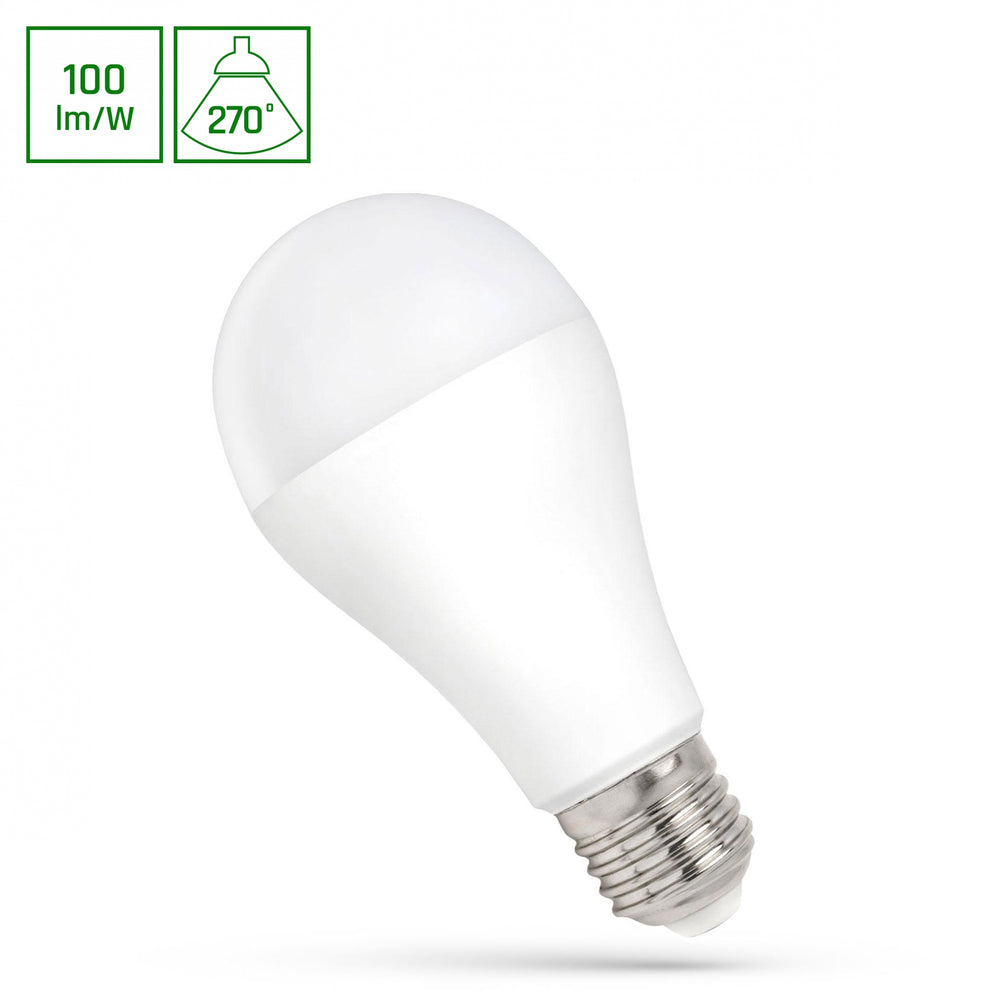 Spectrum LED-Lampe E27 15W 3000K warmweiß mit 1500 Lumen und 270° Lichtstrahl für Innenräume
