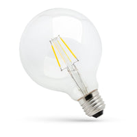 Spectrum LED bulb G95 4W 2700K E27 with 450 lumens and 300° beam angle for warm white light