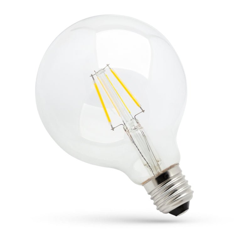 Spectrum LED bulb G95 4W 2700K E27 with 450 lumens and 300° beam angle for warm white light