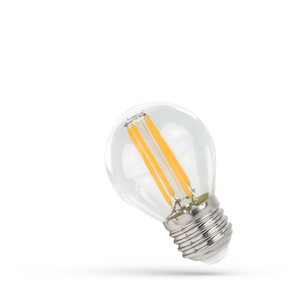 Spectrum LED Lampe G45 E27 4W Filament 2700K Warmweiß 230V 500 Lumen Glaskugel Nicht dimmbar