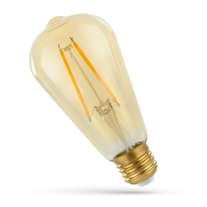 Spectrum LED-Lampe E27 2W mit 240 Lumen und 2400K warmweißem Licht, 300° Abstrahlwinkel, Retro-Design, 17000 Stunden Lebensdauer