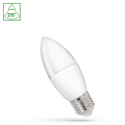 Spectrum LED-Kerze C37 E27 230V 1W, 4000K, 90 Lumen, NW Licht, 270° Winkel, IP20, lange Lebensdauer, energieeffizient