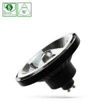 LED AR111 GU10 230V 12W COB 15° NW schwarze Spektrumlampe mit 860 Lumen und 4000K für intensiv gerichtete Beleuchtung