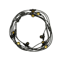 Spectrum 5m LED-Lichterkette, 10xE27, schwarz, IP44, 250V, innen/außen, -20/+40°C