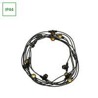 Spectrum 5m LED-Lichterkette, 10xE27, schwarz, IP44, 250V, innen/außen, -20/+40°C