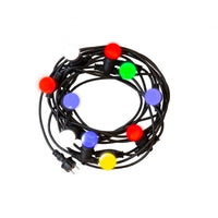 Spectrum 5m LED-Lichterkette, 10xE27, schwarz, IP44, 250V, innen/außen, -20/+40°C