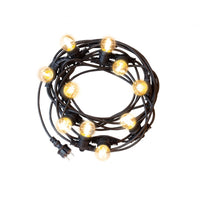 Spectrum 5m LED-Lichterkette, 10xE27, schwarz, IP44, 250V, innen/außen, -20/+40°C