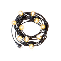 Spectrum 5m LED-Lichterkette, 10xE27, schwarz, IP44, 250V, innen/außen, -20/+40°C