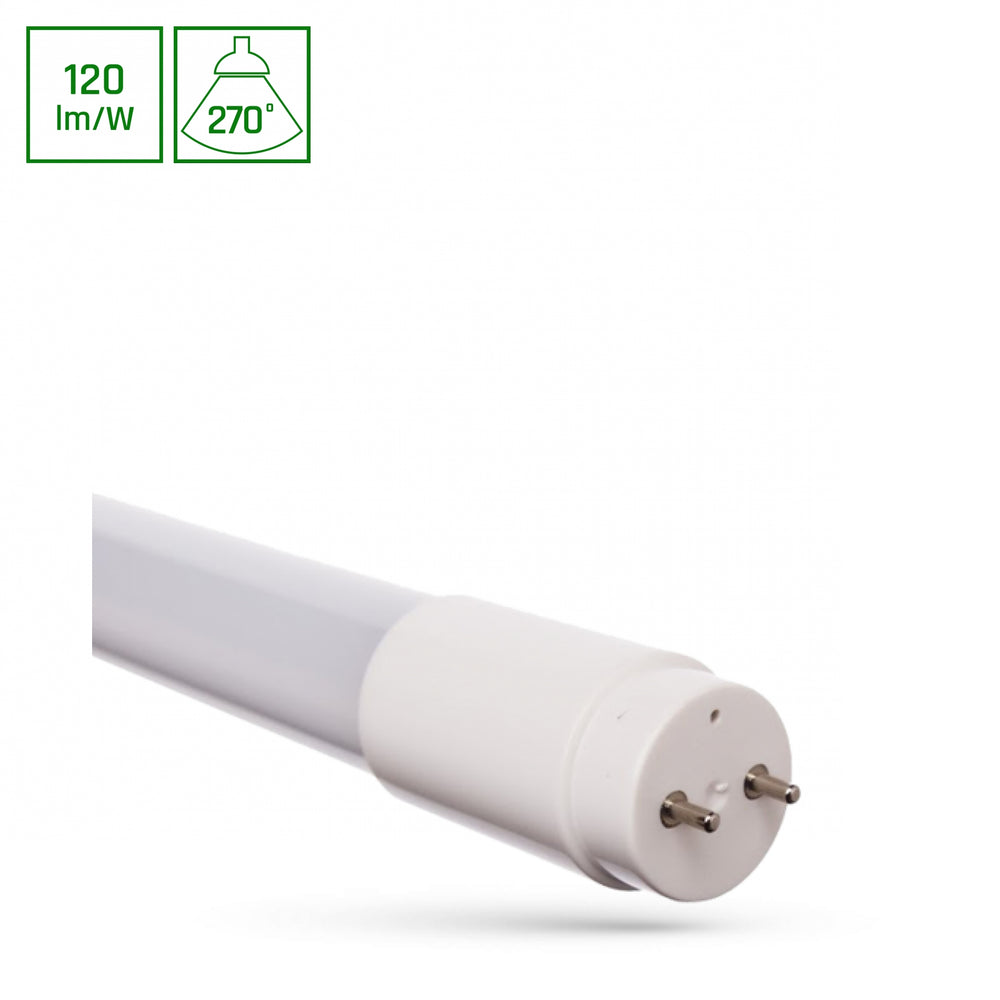Spectrum LED Tube T8 20W 230V 3000K Warm White 2300 lumens 1500mm Glass G13 270° CRI 80 Indoor
