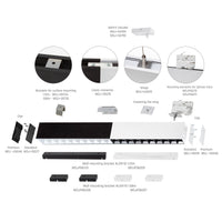 Spectrum allday inspire one 830 LED tube lamp 30W black, 3000K, 4350 lumens, 115° surface or suspended fixture