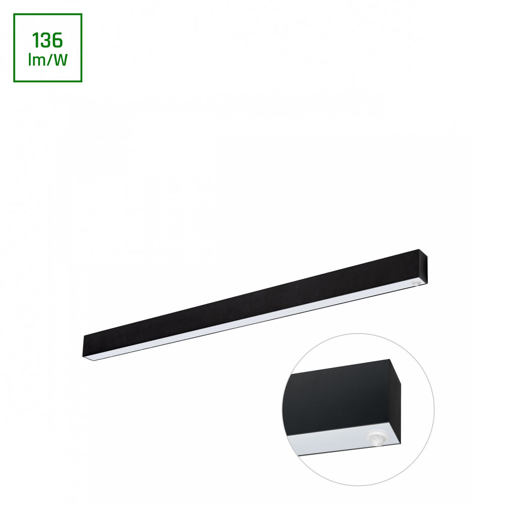 Spectrum Allday 36W LED sensor lamp with 4000K, 115° beam angle, 112cm black, 4900 lumens, IP20, 2-year warranty