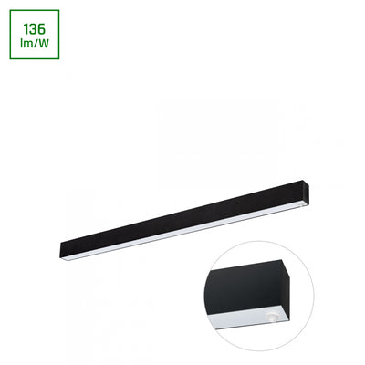 Spectrum Allday 36W LED-Sensorlampe mit 4000K, 115° Abstrahlwinkel, 112cm schwarz, 4900 Lumen, IP20, 2 Jahre Garantie