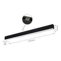 Spectrum Allday 36W LED sensor lamp with 4000K, 115° beam angle, 112cm black, 4900 lumens, IP20, 2-year warranty